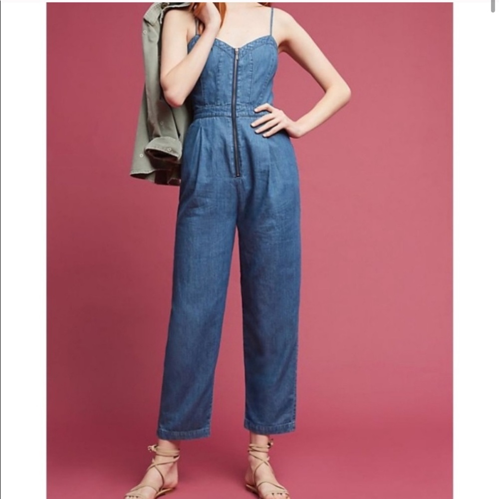 Anthro Pilcro & The Letterpress Denim Jumpsuit
